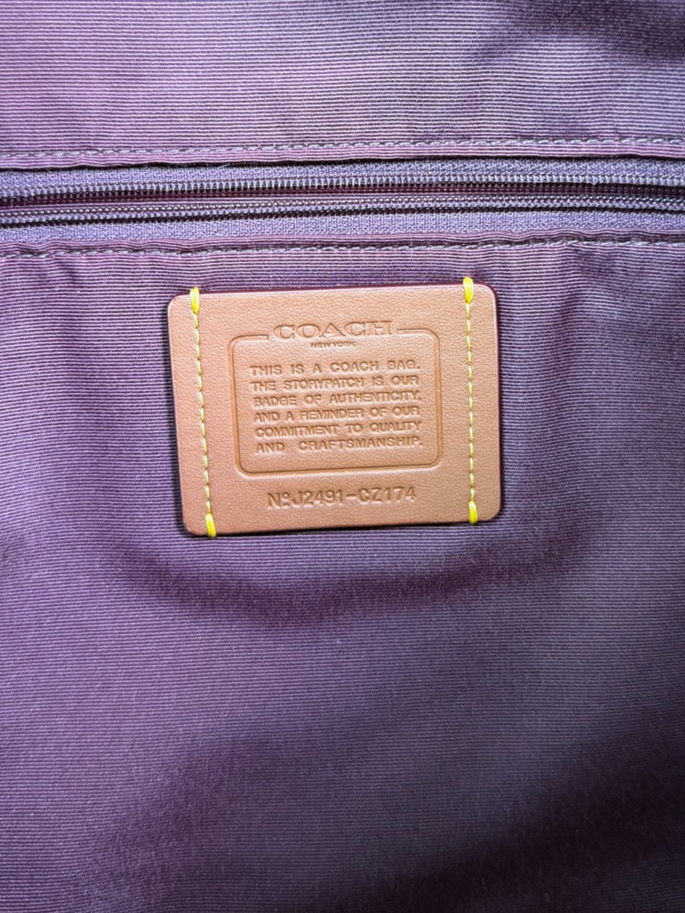 Coach Gallery Tote Bag In Signature Canvas With Bow Print CZ174 Tan Pink Multi - Picture 12 of 12